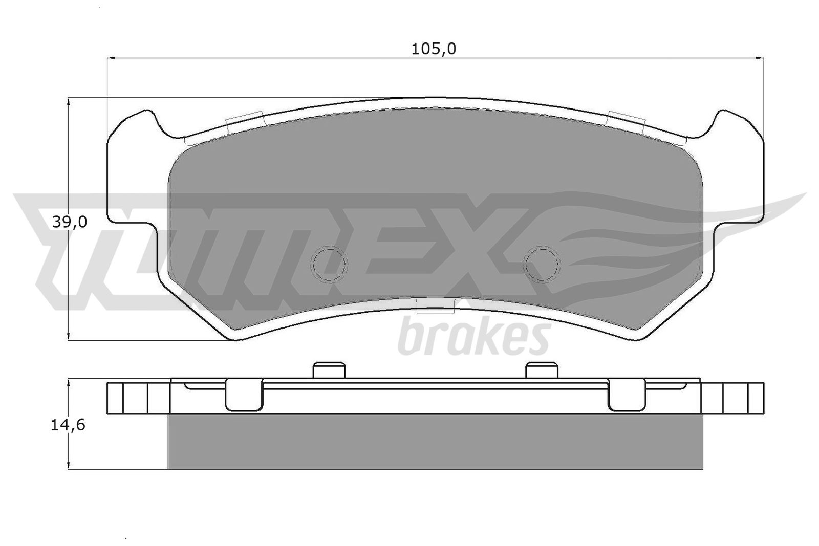 Sada brzdových platničiek kotúčovej brzdy TOMEX Brakes